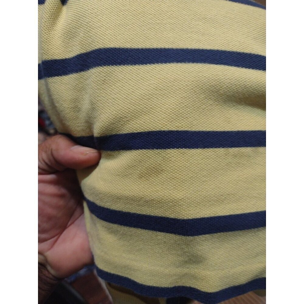 Polo Ralph Lauren Polo Shirt Mens 2XB Yellow and Blue Striped Big 2X Polo - Picture 2 of 13